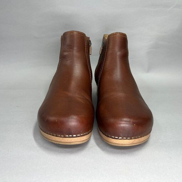 Dansko Barbara Pull Up Booties Women's Size 11 Tan Oiled Leather Ankle Boots - Picture 2 of 13